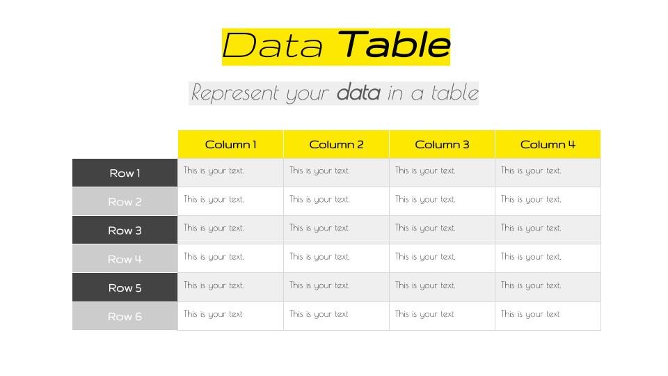 Google Slide Chart Table - Free Google Slides Templates