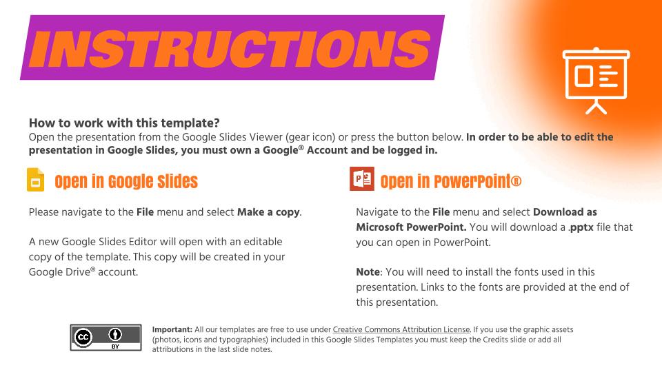 Google Slides Instructions Design