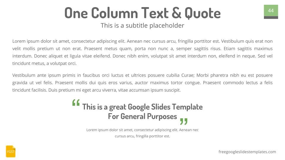 Free Google Slides Templates Two Columns Text